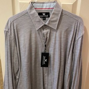 Buttercloth Mens button down shirt XL GRAY